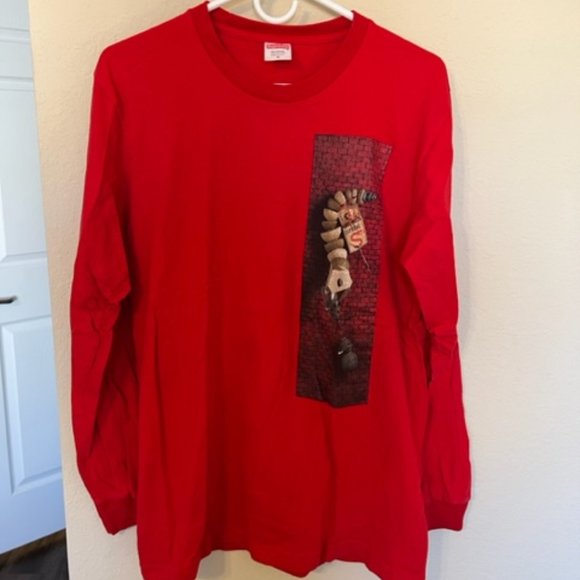 Supreme Mike Hill Snake Trap Long Sleeve Tee - Red - Picture 2 of 5